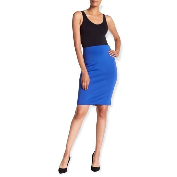 🆕Catherine Malandrino Blue Pencil Skirt - Picture 2 of 8